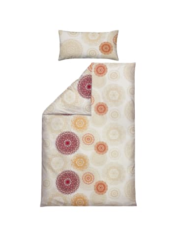 Erwin Müller Seersucker Bettwäsche Sparpaket 4-teilig in beige-rot