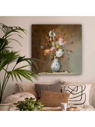 MuchoWow Leinwand Bilder Blumenvase