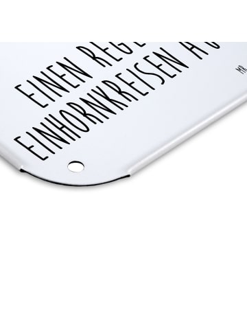 Mr. & Mrs. Panda tafel Einhorn Regenbogen mit Spruch in Weiß