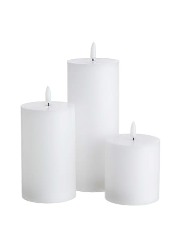 Butlers LED-Kerzen NORDIC LIGHT 3er-Set in Weiß