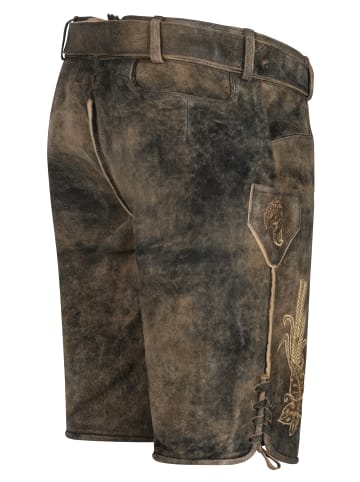 Nübler Lederhose kurz Kuno Smoke