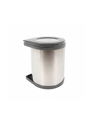 relaxdays Einbaumülleimer in Silber - 14 l