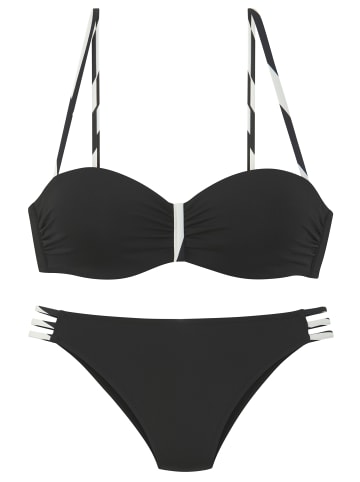French Connection Bügel-Bandeau-Bikini in schwarz