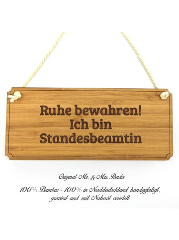 Mr. & Mrs. Panda Schild Standesbeamtin mit Spruch in Keine Angabe