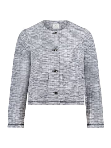 BETTY & CO Jerseyjacke langarm in Dunkelblau/Weiß