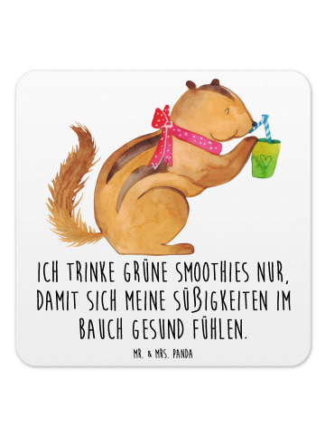Mr. & Mrs. Panda Untersetzer Set Eichhörnchen Smoothie mit Spruch in Weiß