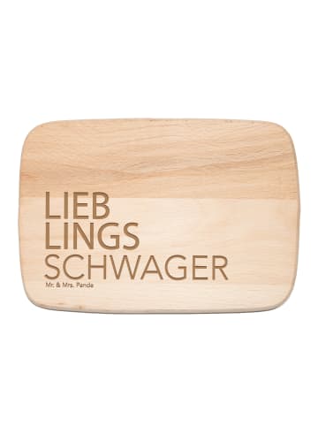 Mr. & Mrs. Panda Schneidebrett Schwager mit Spruch in Transparent