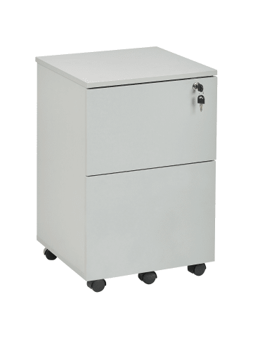 Beliani Büroschränke JOHNSON in Grau/Schwarz - (W) 40 x (H) 62 x (L) 40 cm