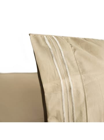 Almina Bettwäsche 200 x 220 cm mit 2 Kissenbezüge 50 x 70 cm - 4-teilig in Beige