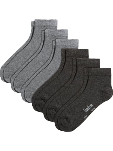 Erwin Müller Kurzsocken 6 Paar in grau/anthrazit