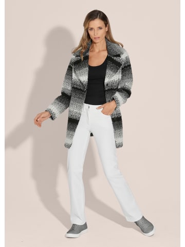 MADELEINE Longjacke in Struktur-Qualität in schwarz / multicolor