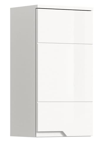 xonox.home Hängeschrank in weiß/weiß hochglanz - (B) 38 x (H) 73 x (T) 27