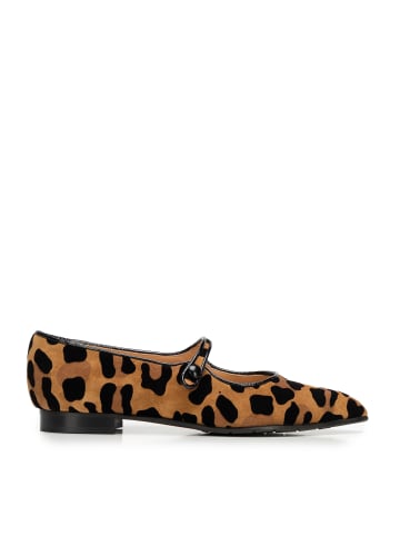 Wittchen Ballerinas aus Wildleder mit Leopardenmuster in Multicolor
