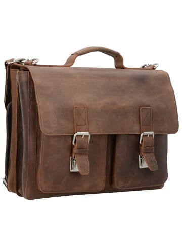Leonhard Heyden Salisbury Aktentasche Leder 39 cm Laptopfach braun