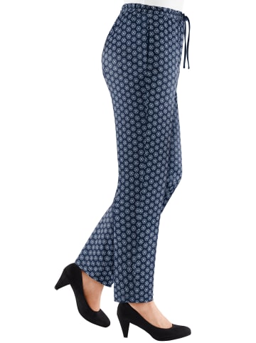 WITT WEIDEN Jersey-Hose in marine-geblümt