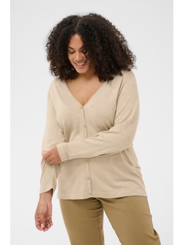 KAFFE curve Strickjacke KCfarsia Regular fit in Feather Gray Melange