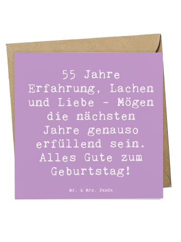 Mr. & Mrs. Panda Deluxe Karte Spruch 55. Geburtstag Erfüllung mi... in Lavendeltraum