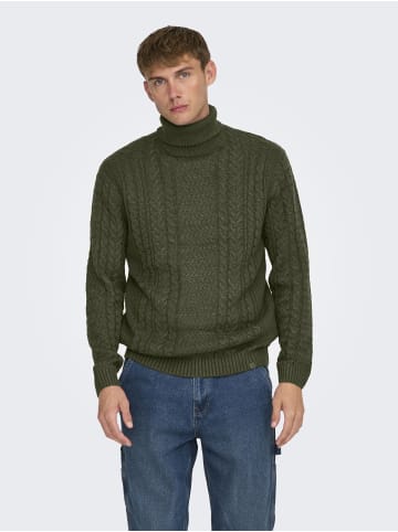 ONLY & SONS Strickpullover in Olive Night
