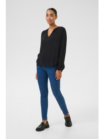 Kaffe Langarm-Bluse KAno in Black Deep