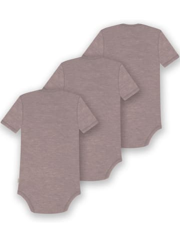 Normani Outdoor Sports 3er Set Baby Merino Body Kurzarm Tauranga in Rosa