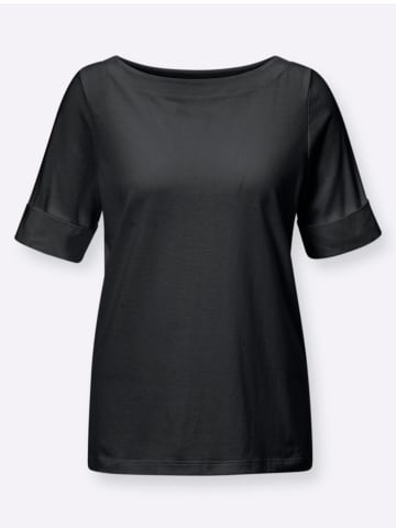 WITT WEIDEN Kurzarmshirt in schwarz