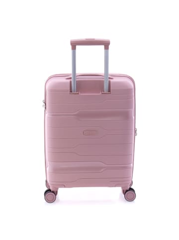 Gladiator 3800 4 Rollen Kabinentrolley 55 cm mit Dehnfalte in metallic pink
