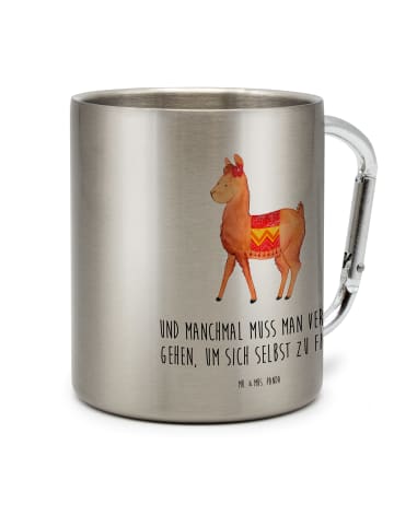 Mr. & Mrs. Panda Tasse Alpaka Stolz mit Spruch in Silber
