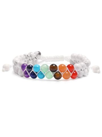 Saraswati Design Nonbook - Armband "Chakra" Howlith- und Chakra Edelsteine