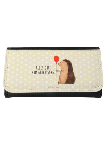Mr. & Mrs. Panda Frauen Portemonnaie Igel Luftballon mit Spruch in Gelb Pastell