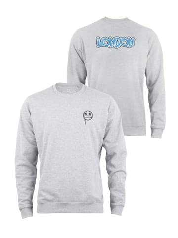 Cotton Prime® Sweatshirt Street Art London - Weltenbummler Kollektion in Grau-Melange