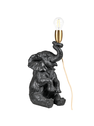 Beliani Tischleuchten FORTUNA in Schwarz/Messing - (W) 15 x (H) 37 x (L) 24 cm