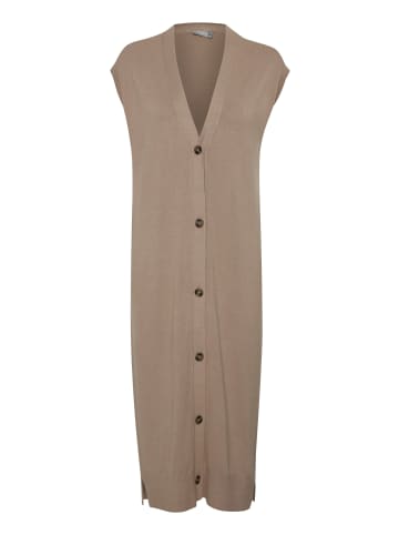 Fransa Strickjacke FRBLUME VE 2 - 20611860  Lange Strickweste mit Knopfleiste in Beige