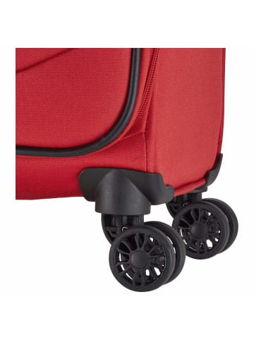 travelite Chios - 4-Rollen-Kabinentrolley S 55 cm (schwarz) in rot