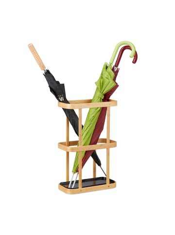 relaxdays Schirmständer in Natur - (B)29,5x (H)45 x (T)15 cm