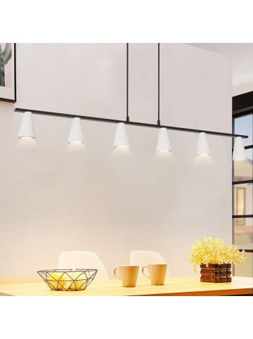 ZMH Pendelleuchte 6-flammige GU10 in Weiß Kegelform Design Metall Modern Max.25W