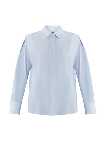 DreiMaster Damen Langarmbluse in Hellblau