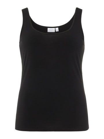 Vila Langes Tank Top Plus Size Übergrößen Ärmelloses Basic VIJENNI in Schwarz