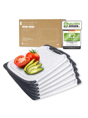 Exitoso EXITOSO Frühstücksbrettchen - 6er-Set - Kunststoff, spülmaschinenfest