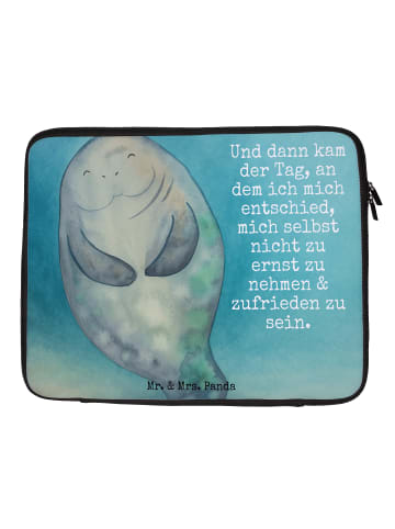 Mr. & Mrs. Panda Laptop Bag Seekuh Happy Design mit Spruch in Weiß