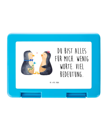 Mr. & Mrs. Panda Aufbewahrungsbox Pinguin Pärchen mit Spruch in Weiß