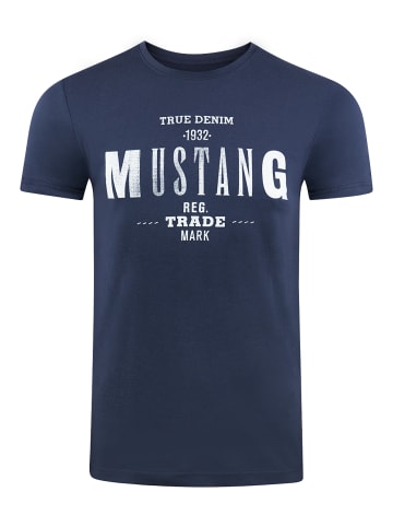 Mustang T-Shirt Print Tee Mustang in Blau