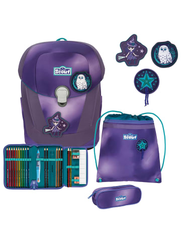 Scout Sunny II Schulranzen-Set 4tlg. Superflash in purple magic