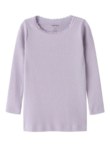 name it Langarmshirt in lavender gray