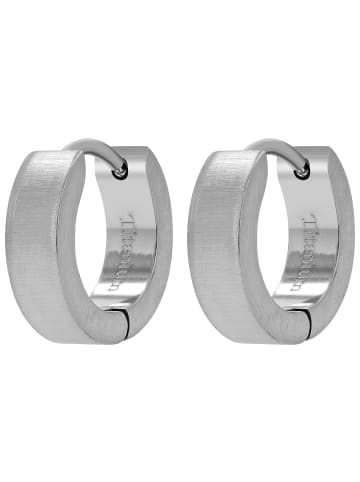 Adeliás Damen Ohrringe – Creole aus Titan in silber