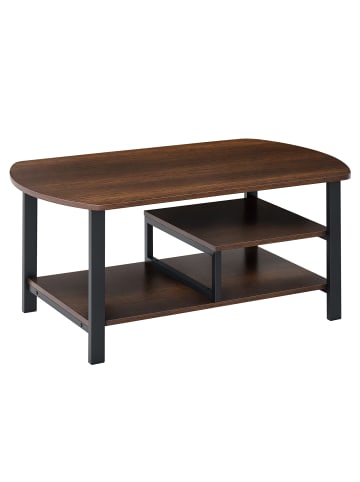 HOMCOM Couchtisch-100L x 60B x 46H cm-Braun