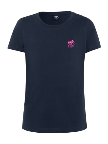 Polo Sylt T-Shirt mit gesticktem Logo-Symbol in Blau