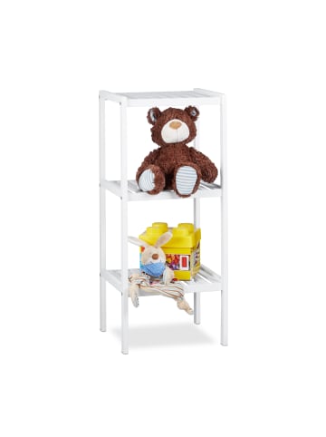 relaxdays Badregal in Weiß - (B)34,5 x (H)80 x (T)33 cm