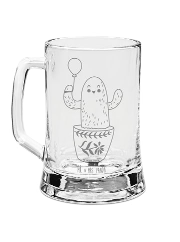 Mr. & Mrs. Panda Bierkrug Kaktus Luftballon ohne Spruch in Transparent