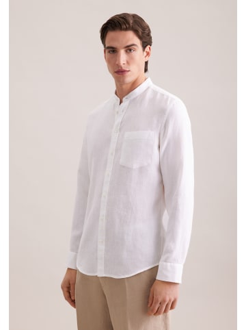 Seidensticker Leinenhemd Slim in Weiß