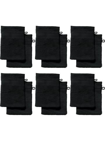 REDBEST Frottier Waschhandschuh 12er-Pack Chicago in schwarz